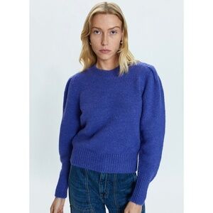 Pistola Collette Puff Sleeves Crewneck Sweater Periwinkle Medium